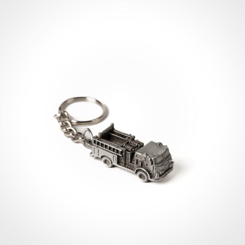 Pewter Fire Engine Key Chain - Image 2