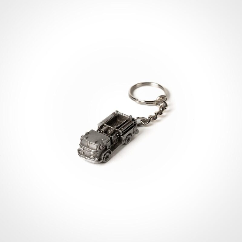 Pewter Fire Engine Key Chain - Image 3