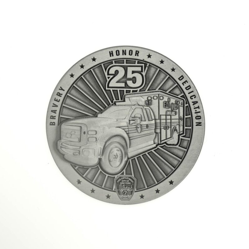 FDNY EMS 25th Anniversary Coin - Image 2