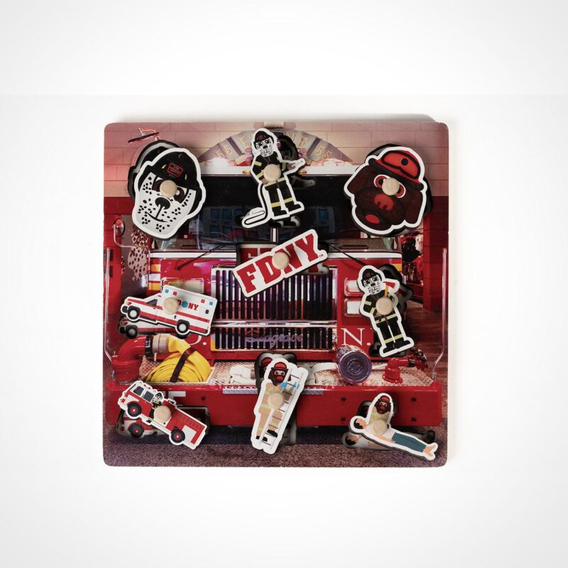 FDNY Hot Dog and Siren Beginner’s Peg Puzzle Set - Image 2