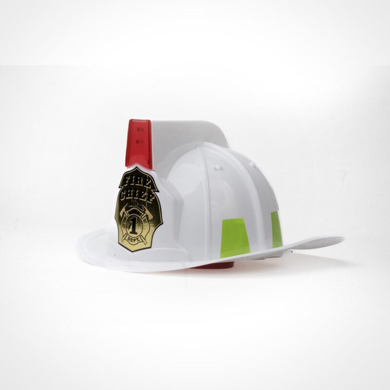 Fire Chief Helmet with Light (White) - Image 2
