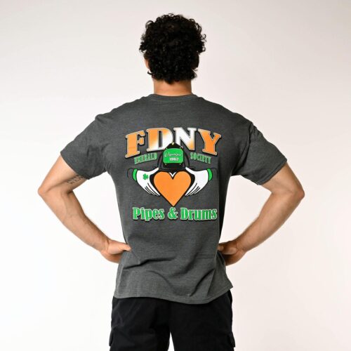 Grey Heart Pipe & Drums T-shirt