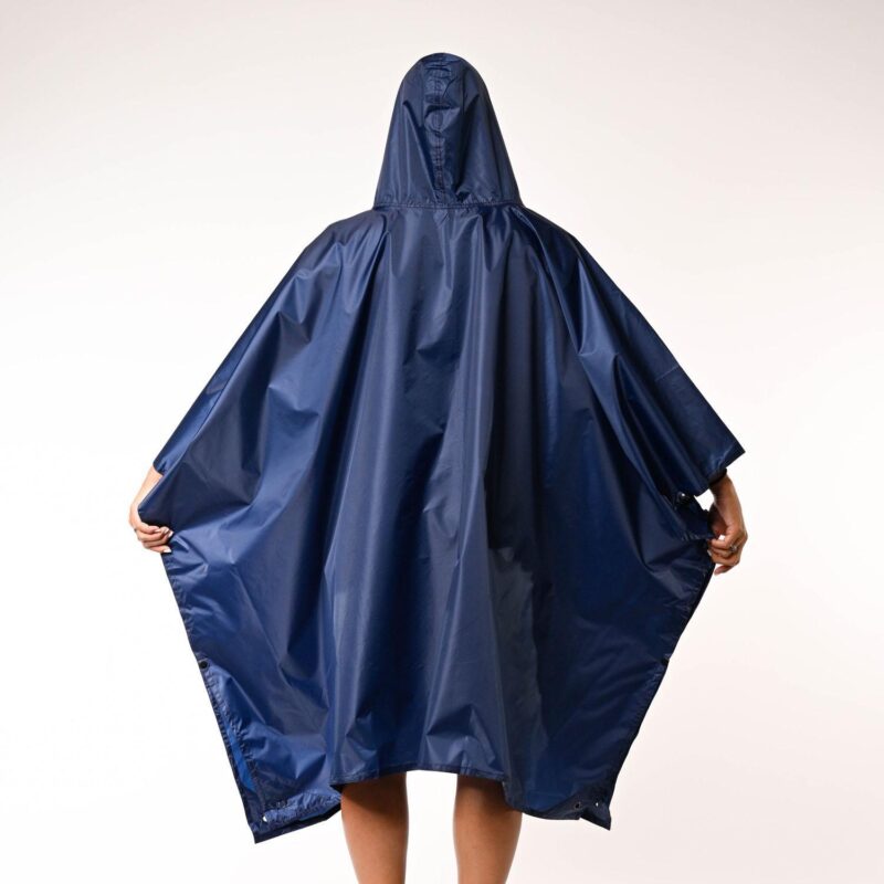 FDNY Lightweight Reusable Hooded Poncho (Blue) - Image 2
