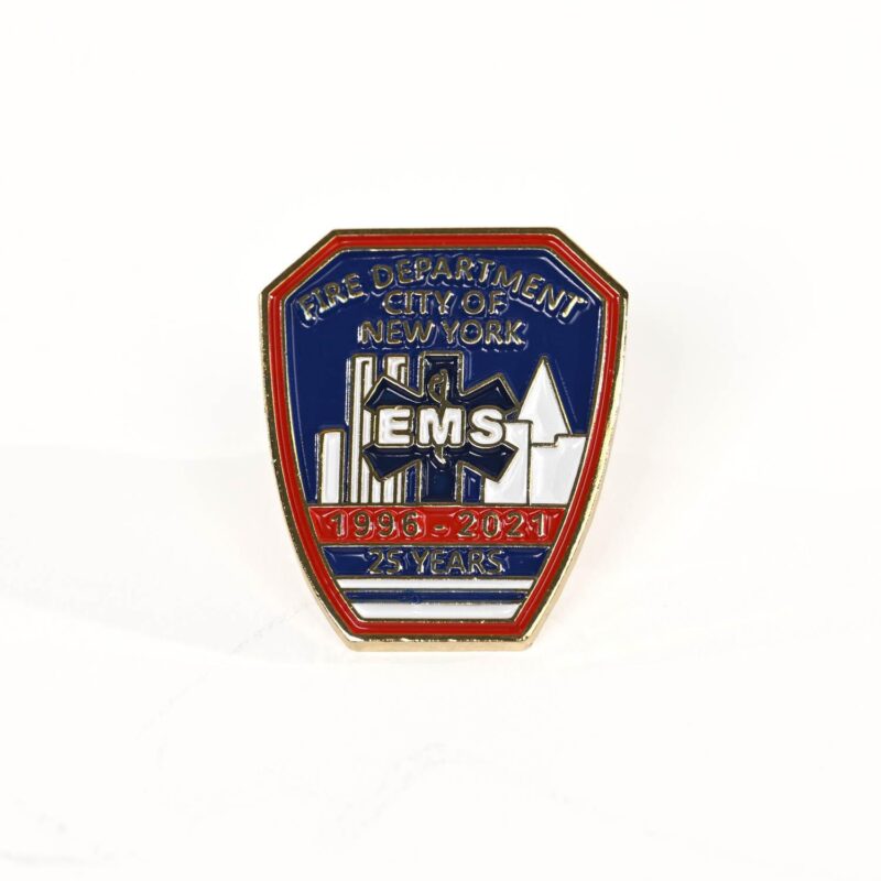 FDNY EMS 25th Anniversary Pin - Image 2