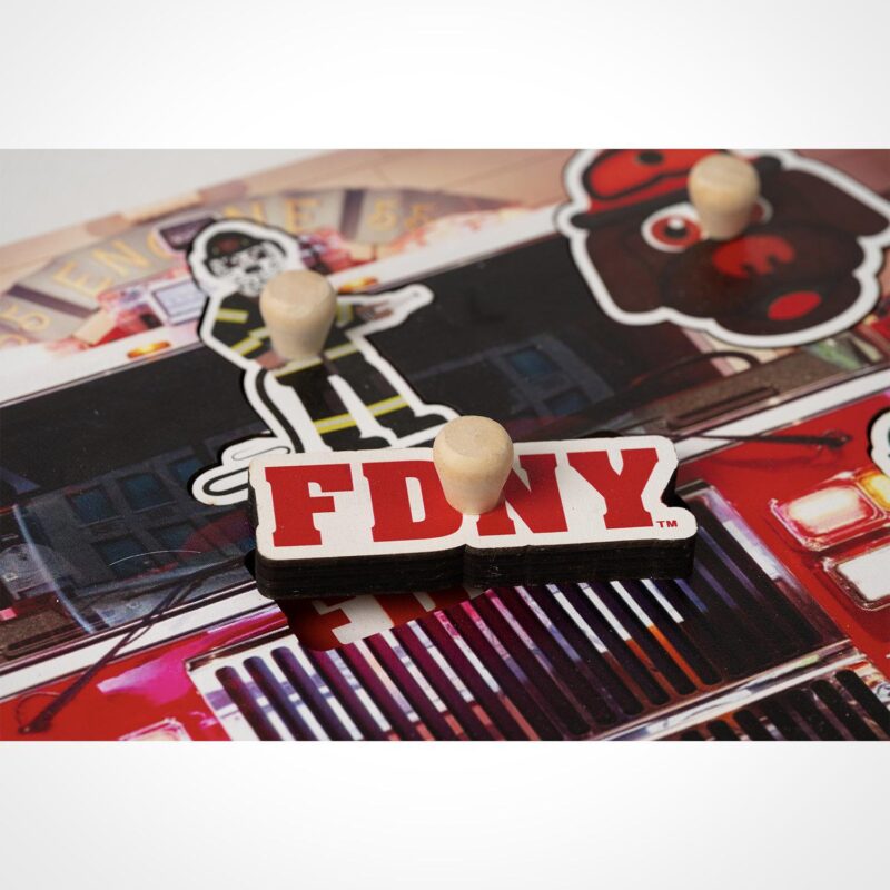 FDNY Hot Dog and Siren Beginner’s Peg Puzzle Set - Image 3