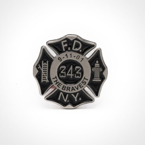 Maltese Cross Memorial Pewter Pin