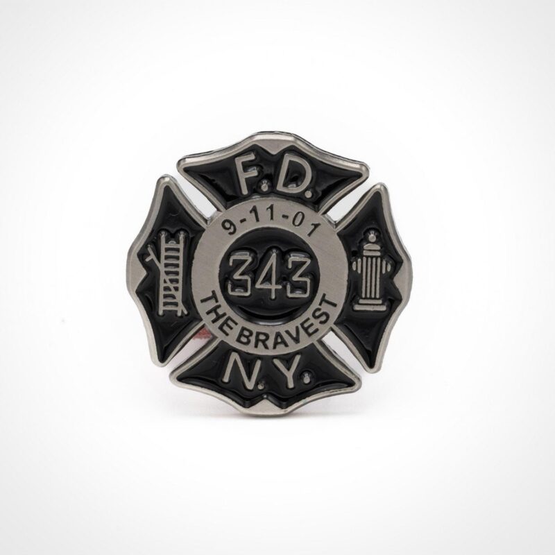Maltese Cross Memorial Pewter Pin