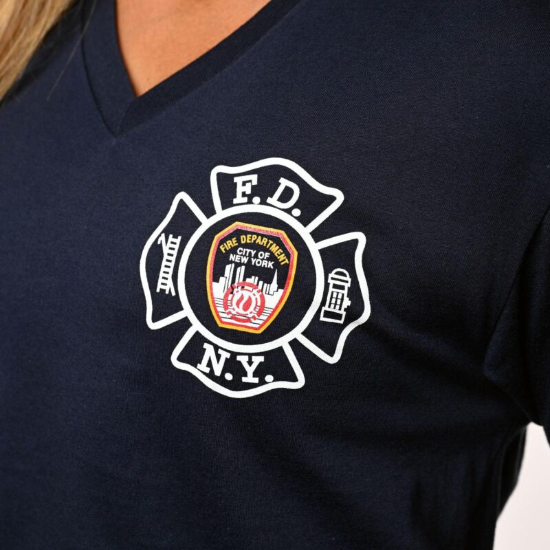 Keep Back 6 Feet V-Neck T-Shirt - Image 3