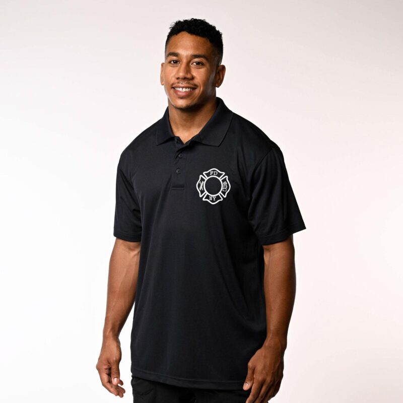Maltese Cross Polo Shirt (Navy) - Image 3