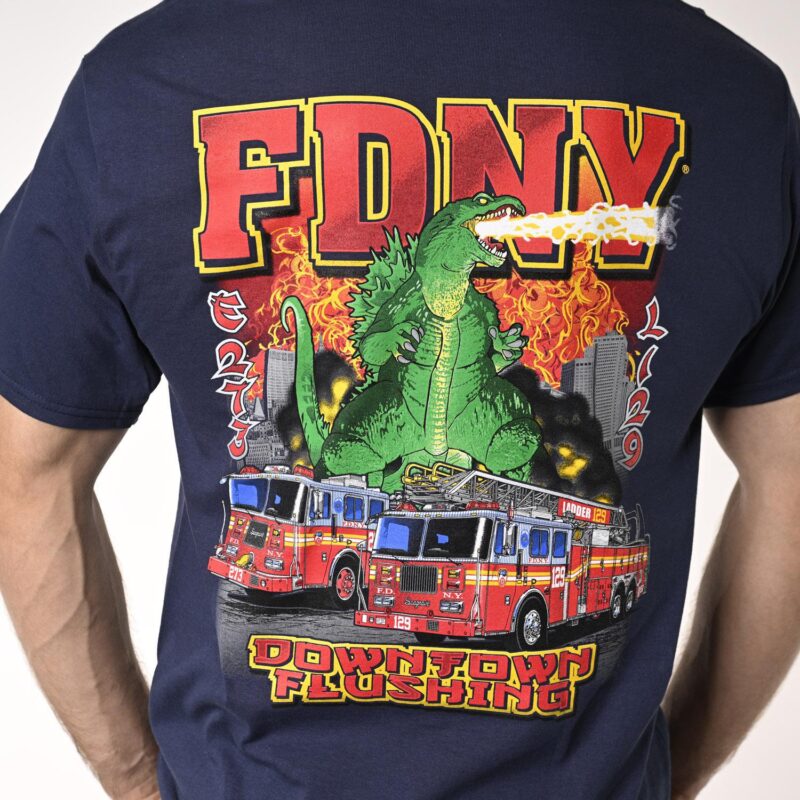 FDNY E-273 L-129 Godzilla Flushing House T-Shirt