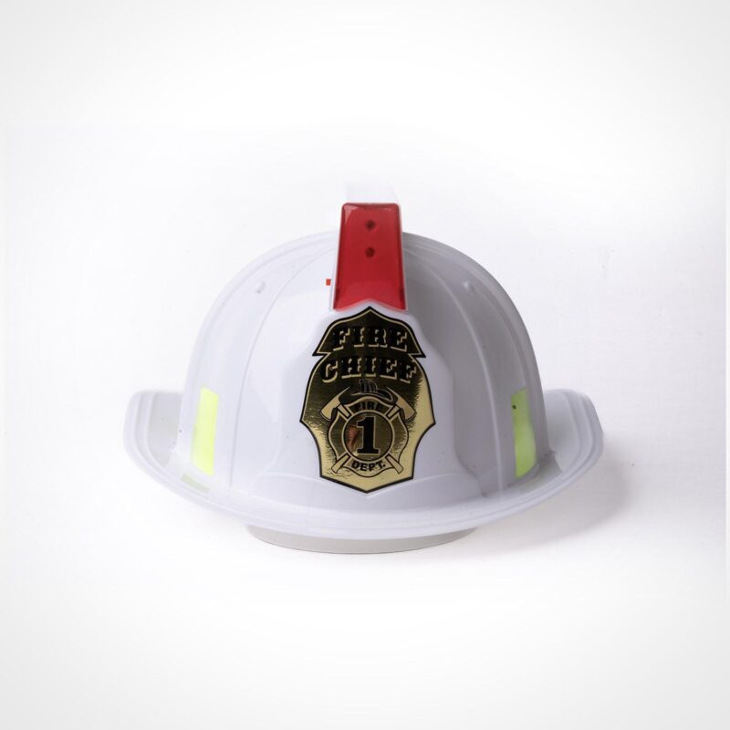 Fire Chief Helmet with Light (White)