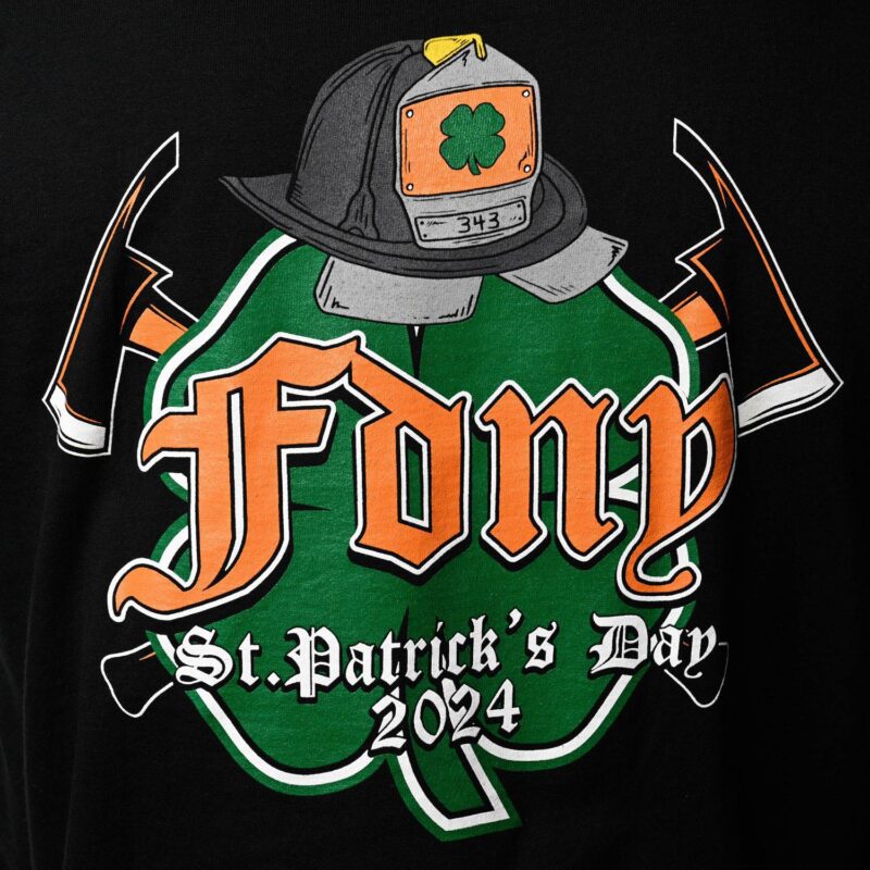 Helmet 2024 St. Patrick’s Day T-Shirt (Black) - Image 3