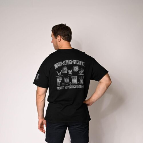 Support Our Troops FDNY T-Shirt (Black)