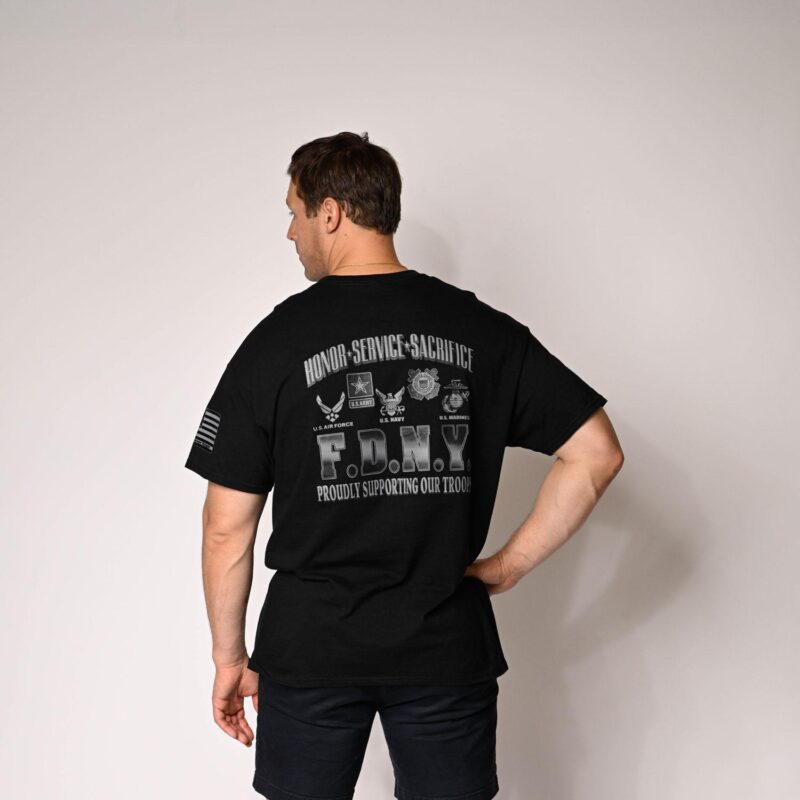 Support Our Troops FDNY T-Shirt (Black)