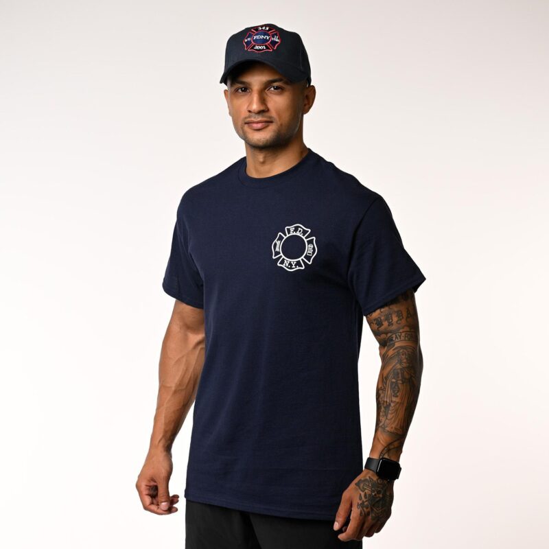 102 Maltese Cross-FDNY Keep Back 200 Feet T-Shirt - Image 2
