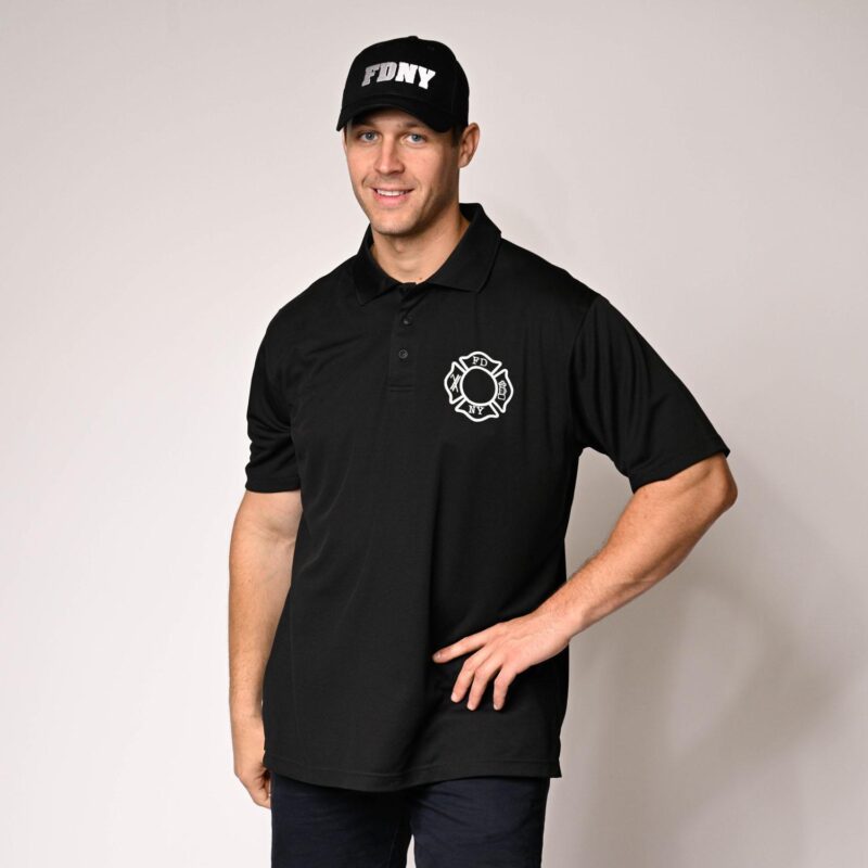 Maltese Cross Polo Shirt (Black)
