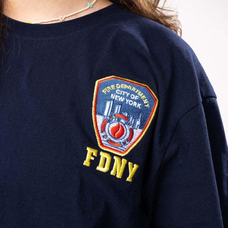 Embroidered FDNY Emblem Patch T-Shirt
