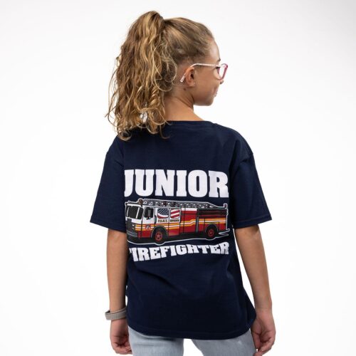 Junior Firefighter with Truck T-Shirt