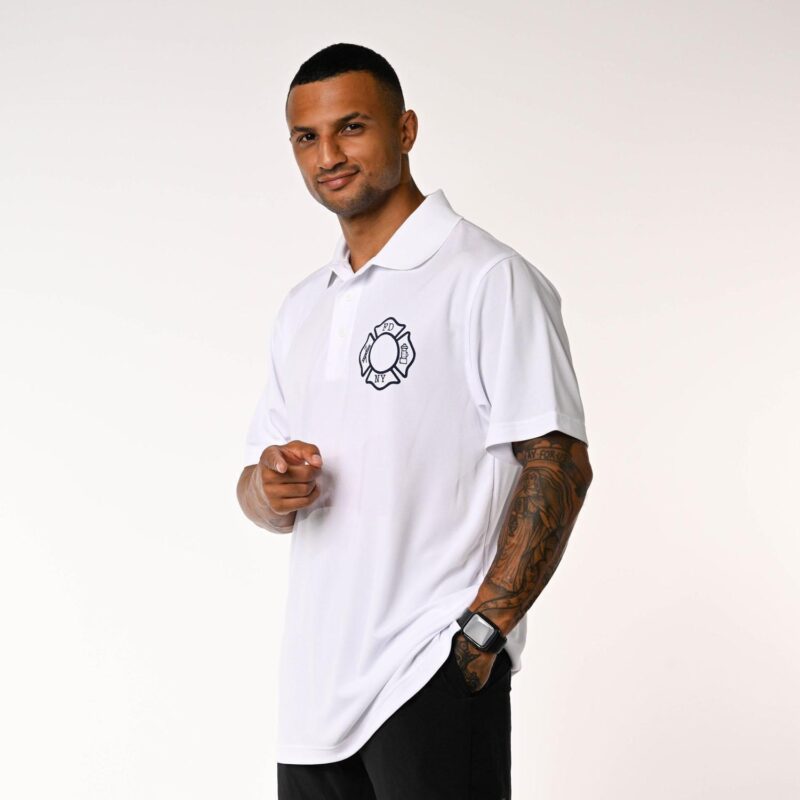 Maltese Cross Polo Shirt (White)