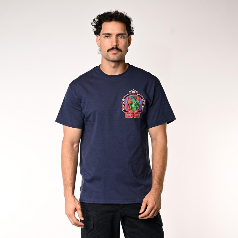 FDNY E-273 L-129 Godzilla Flushing House T-Shirt - Image 5