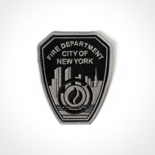 Official Emblem Silver and Black FDNY Patch