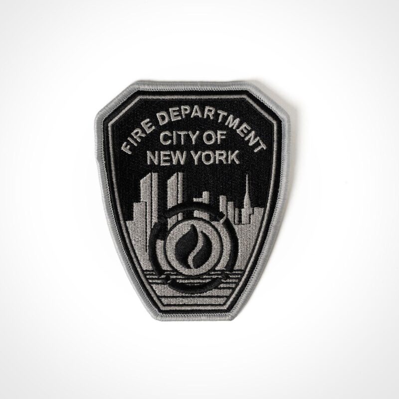 Official Emblem Silver and Black FDNY Patch