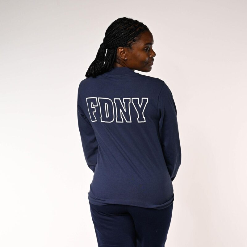 FDNY Maltese Cross Mock Turtleneck Long Sleeve T-Shirt - Image 2