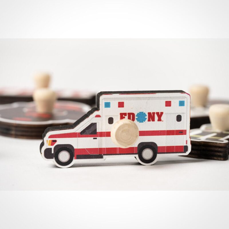 FDNY Hot Dog and Siren Beginner’s Peg Puzzle Set - Image 4