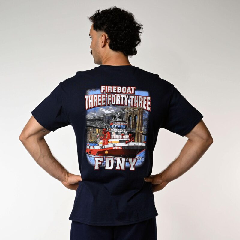 FDNY Fire Boat 343 T-Shirt - Image 4