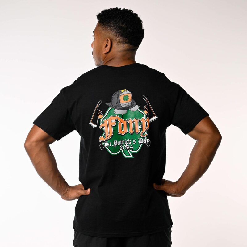 Helmet 2024 St. Patrick’s Day T-Shirt (Black)