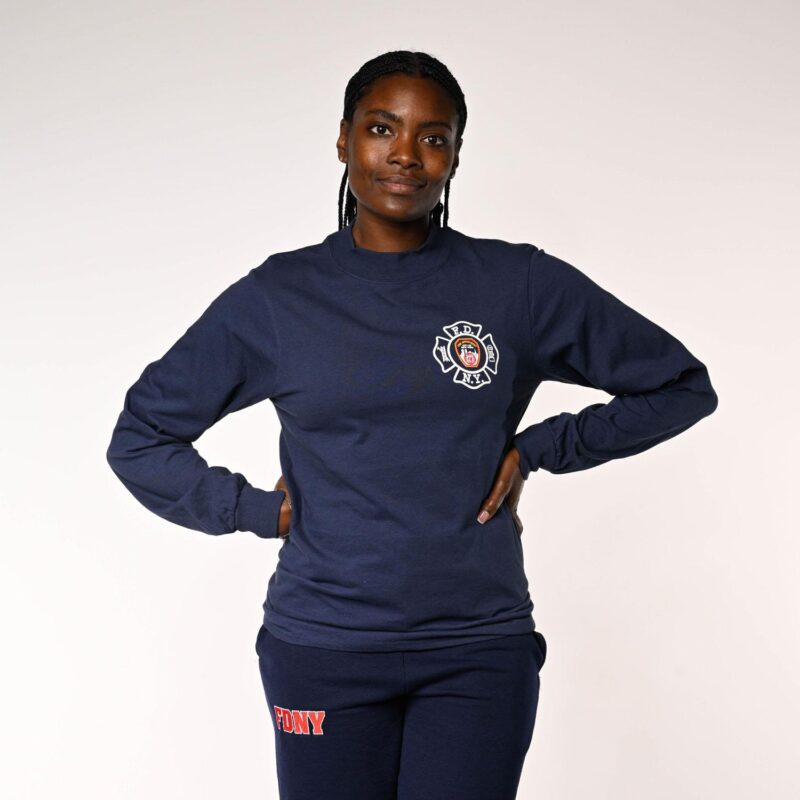 FDNY Maltese Cross Mock Turtleneck Long Sleeve T-Shirt