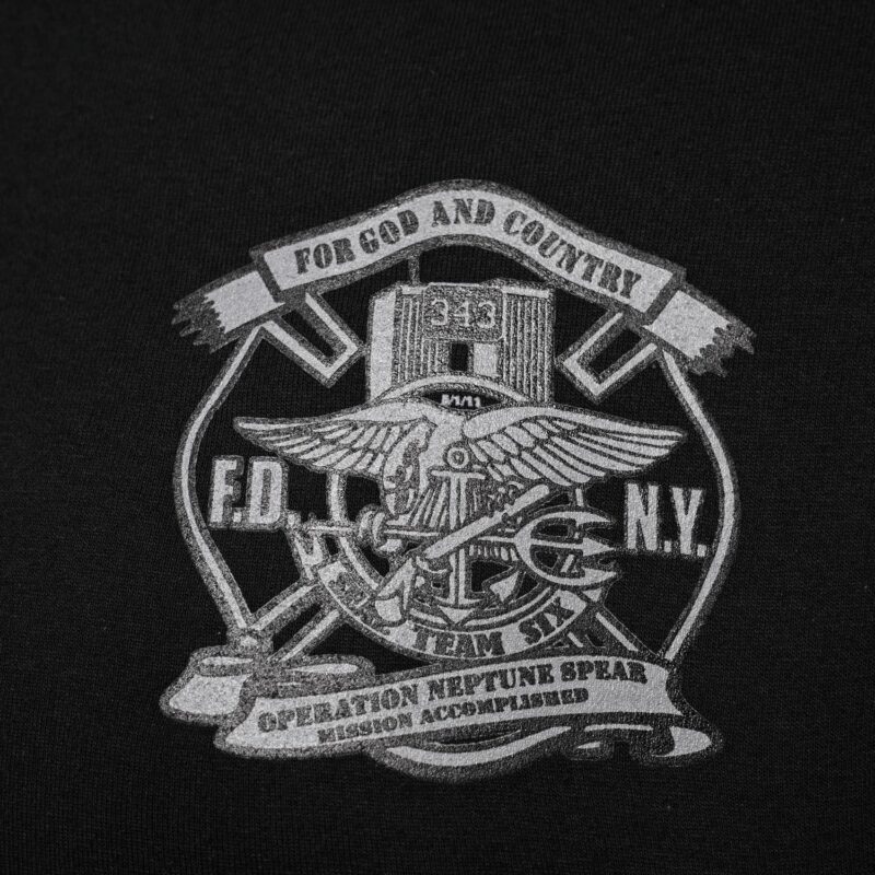 Support Our Troops FDNY T-Shirt (Black) - Image 4