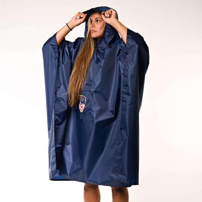 FDNY Lightweight Reusable Hooded Poncho (Blue)