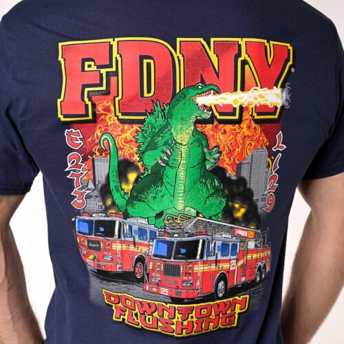 FDNY E-273 L-129 Godzilla Flushing House T-Shirt