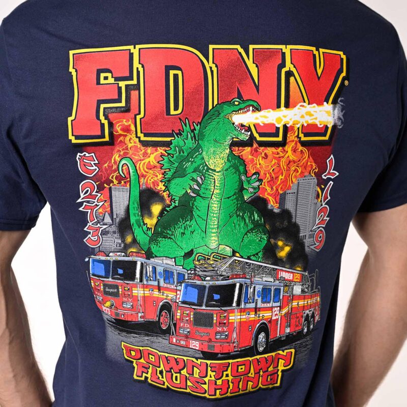 FDNY E-273 L-129 Godzilla Flushing House T-Shirt