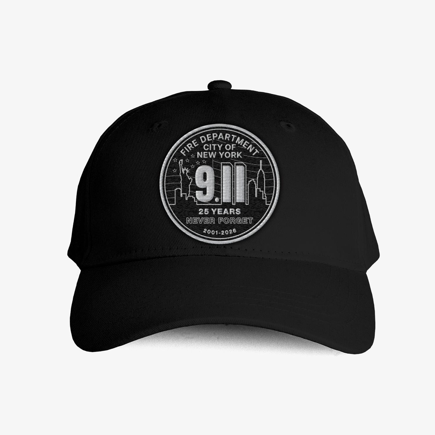 FDNY 9.11 25th Anniversary Round Emblem Hat - FDNY Shop