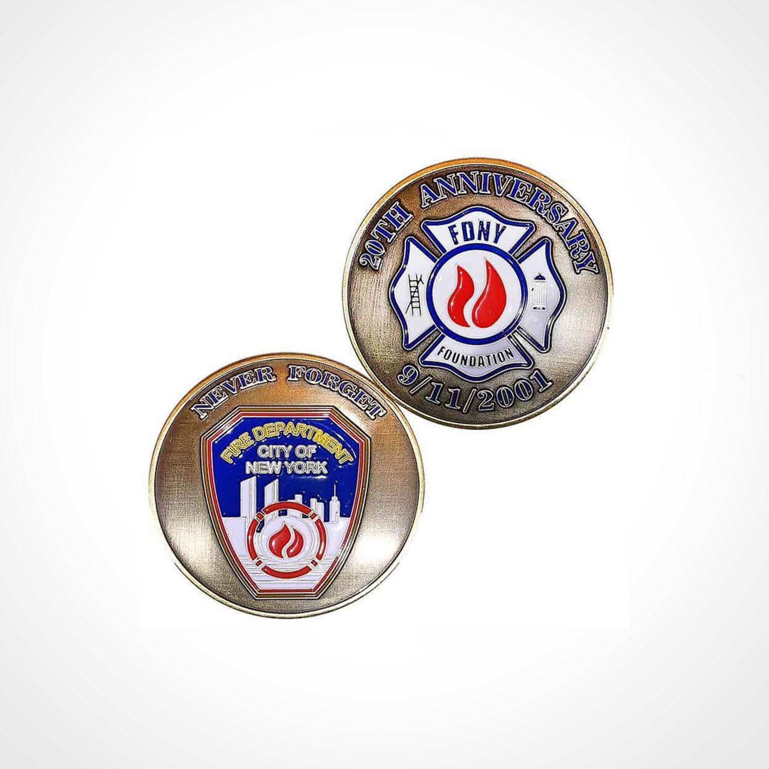 FDNY Foundation 9/11 20th Anniversary Commemorative Coin - Image 3