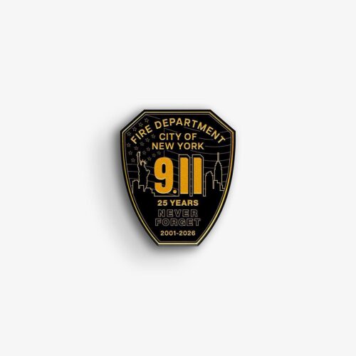 1″ FDNY 9.11 25th Anniversary Lapel Pin