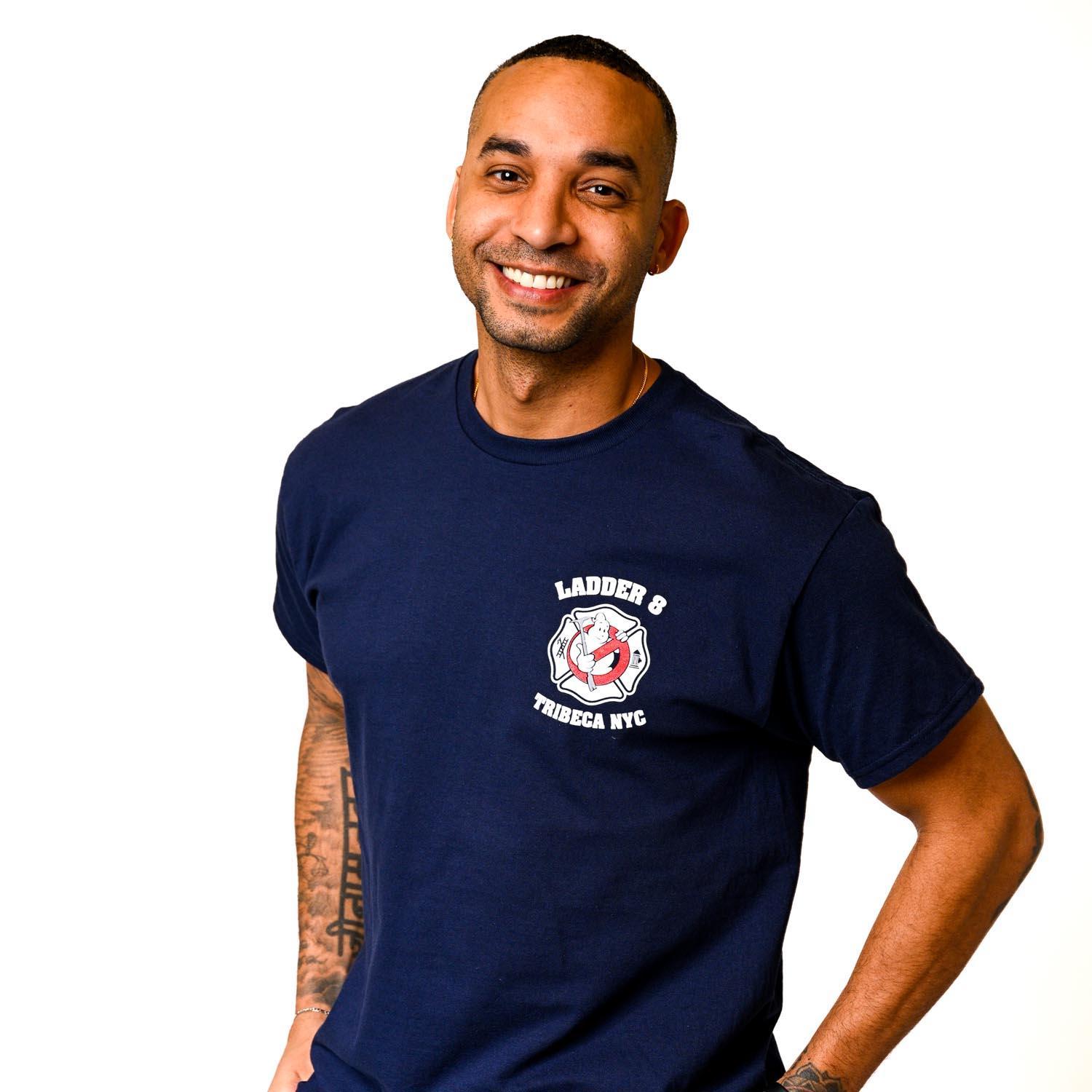 FDNY Hook & Ladder 8 Ghostbusters House T-Shirt - Image 5